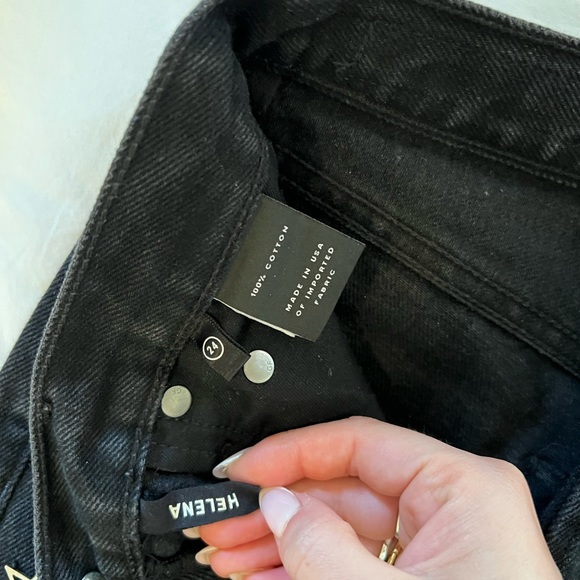 GRLFRND Helena Straight black jeans with silver star detailing. Size 24 - Picture 4 of 5